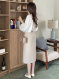 Judia Slit Belt Skirt