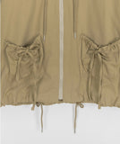 [BAONHAUS] Kuninged ribbon pocket cotton hood jacket