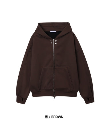 【U LAN】Dove Snap Two-Way Hooded Zip-Up U LAN (ユーラン) - ドブスナップツーウェイフードジップアップ