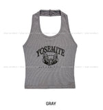 Bird Vintage Ribbed Halter Sleeveless