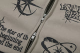 [2-WAY] Star & Sun raglan hood zip-up