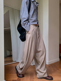 Polish pintuck wide slacks