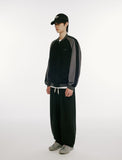 Sweat Color Matching Varsity Jacket