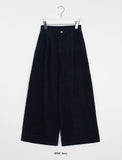 Harito banding corduroy wide pants