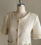 Robs Round Tweed Short Sleeve Jacket