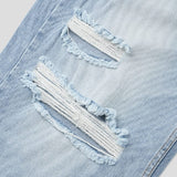 Piece Damaged Wide Denim Pants