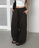 Yor Cotton Pintuck Wide Banding Pants