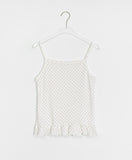 Hyori Frill Dot Sleeveless Cardigan Set