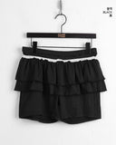 Sofu Lace Tiered Biker Skirt Leggings