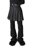 STRIPE PINTUCK PLEATS MINI SK