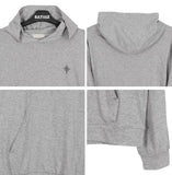 Lock embroidery hooded long sleeve