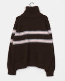 Laport Line Stripe Two-Way Knit Zip-Up