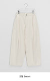 [Unisex] Delfer Pintuck Banding Cotton Balloon Wide Pants