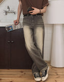 Demo Washing Gray Denim Pants