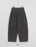 Coden Crack Washing Cotton Pintuck Wide Pants