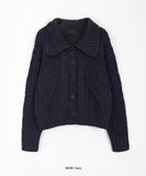 Medel cable collar crop cardigan