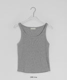 Vicky Basic Ribbed Round Sleeveless