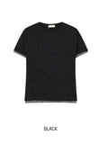 Even Wrinkle Layered Short Sleeve T-shirt