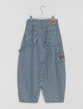 Shordan Summer Stripe Denim Balloon Wide Pants