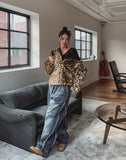 Two-Tone Layered Ribbed U-neck Long Sleeve