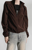 Suede High Collar Jacket
