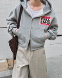Collings Printed Crop Hoodie