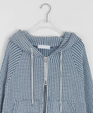 Kiku Waffle Crop Hood Zip-Up