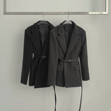 Belt Strap Short Coat