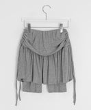 Haromi Shirring Ribbed Banding Skirt Pants