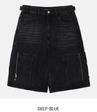Zipper Two Way Cargo Bermuda Pants