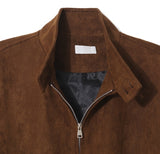 Riu high neck button suede jacket