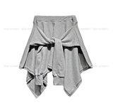Foldy Unbalanced Shibori Strap Skirt