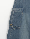 Dicto String Pocket Long Denim Skirt