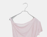 Melving Dot One Off-Shoulder Strap Short Sleeve T-Shirt