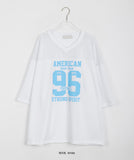 Pls sporty lettering over short sleeve tee