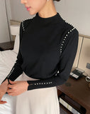 Sorren Puff Half Neck Pearl Knit