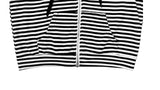 Board Stripe Color Matching Two-Way Hood Zip-Up