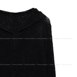 Louve Slub Knit Hooded Cardigan