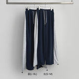 Two-Way Jogger Wide Side Folding Cut Two-Tone Training Pants