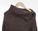 Tuan High Neck Turtleneck Two-Way Ribbed Knit