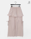 Karen Frill Cargo Layered Skirt Pants