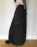Bridin Double Pocket Strap Washed Cargo Pants