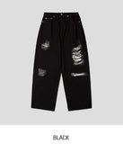 Tack Destroyed Snap Cotton Pants
