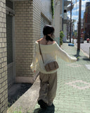 Oru Peach Cotton Banding Wide Pants