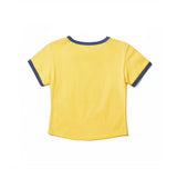 W 1993 Flower Baby Ringer T-shirt
