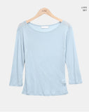 Andin Layered Tencel Three-Quarter Sleeve T-Shirt