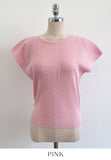 Niel Round Neck Cap Sleeve Short Sleeve Knit