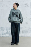 (W) WASHED DENIM PANTS