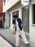 Summer Long Side Detail Linen Pants