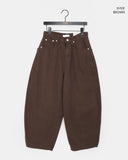 Sumo Leopard Lettering Brushed Wide Balloon Pants